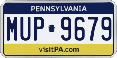 PA license plate MUP9679