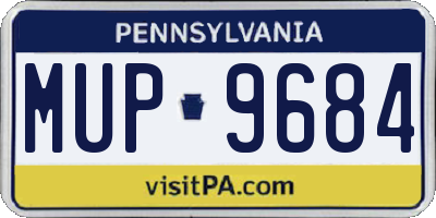 PA license plate MUP9684