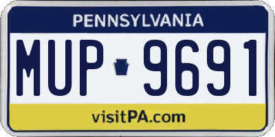 PA license plate MUP9691