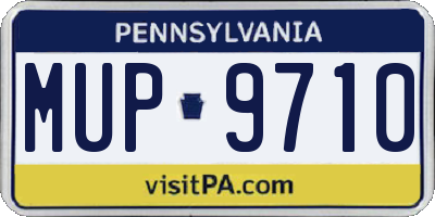 PA license plate MUP9710