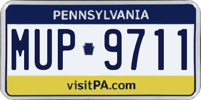 PA license plate MUP9711
