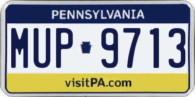PA license plate MUP9713