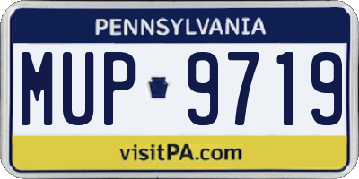 PA license plate MUP9719
