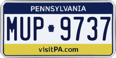 PA license plate MUP9737