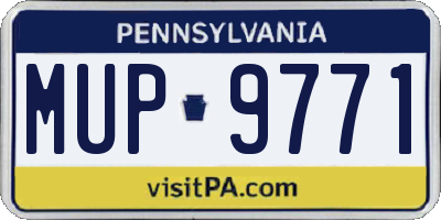 PA license plate MUP9771