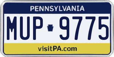 PA license plate MUP9775