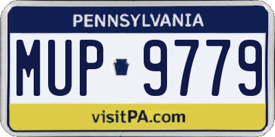 PA license plate MUP9779