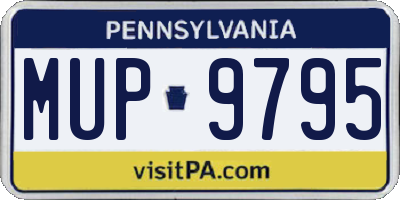 PA license plate MUP9795