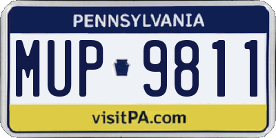 PA license plate MUP9811