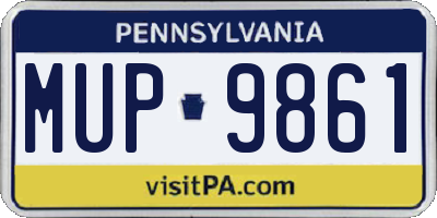 PA license plate MUP9861