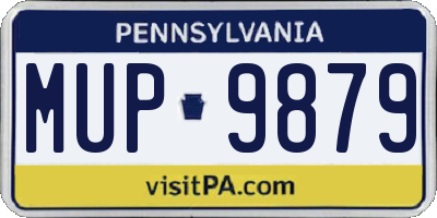 PA license plate MUP9879