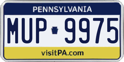 PA license plate MUP9975