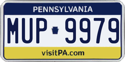 PA license plate MUP9979