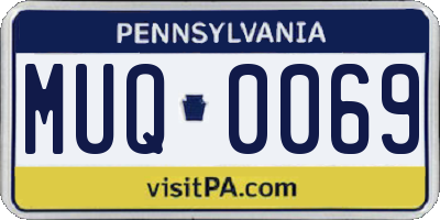 PA license plate MUQ0069