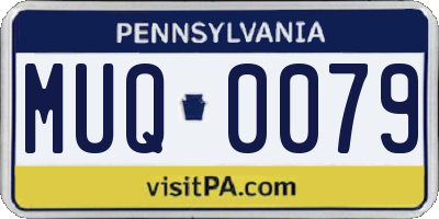 PA license plate MUQ0079