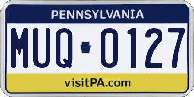 PA license plate MUQ0127