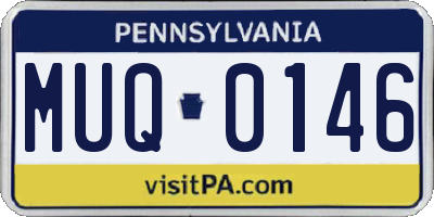 PA license plate MUQ0146