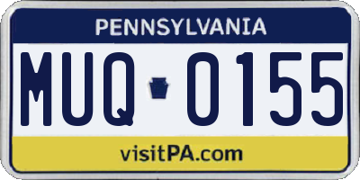 PA license plate MUQ0155