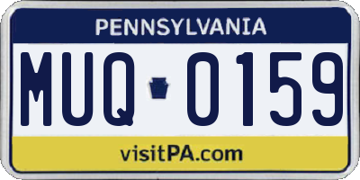 PA license plate MUQ0159