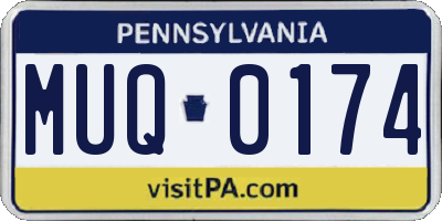 PA license plate MUQ0174