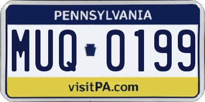 PA license plate MUQ0199