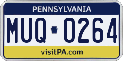 PA license plate MUQ0264