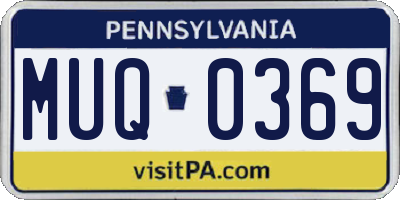 PA license plate MUQ0369