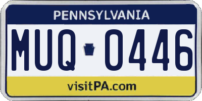 PA license plate MUQ0446