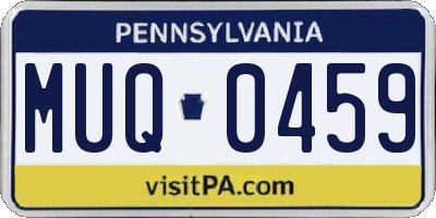 PA license plate MUQ0459