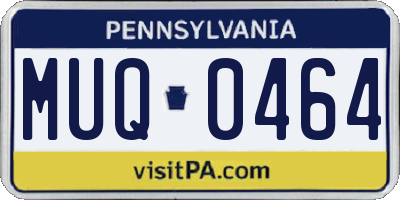 PA license plate MUQ0464