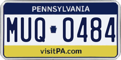 PA license plate MUQ0484