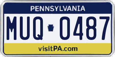 PA license plate MUQ0487