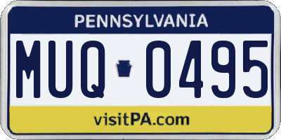 PA license plate MUQ0495