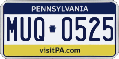 PA license plate MUQ0525
