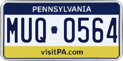 PA license plate MUQ0564