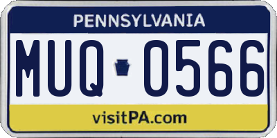 PA license plate MUQ0566