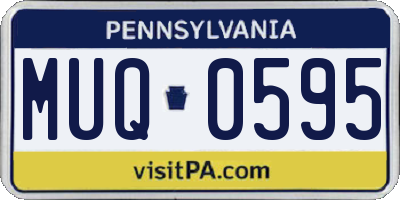 PA license plate MUQ0595