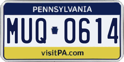 PA license plate MUQ0614