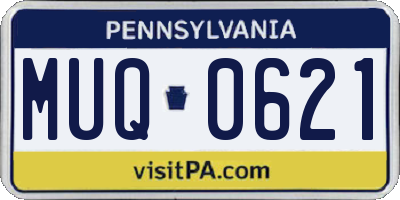 PA license plate MUQ0621