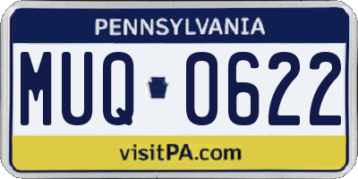 PA license plate MUQ0622
