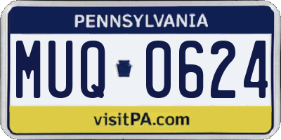 PA license plate MUQ0624