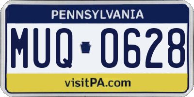 PA license plate MUQ0628