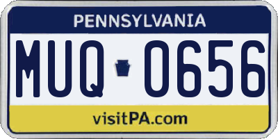 PA license plate MUQ0656