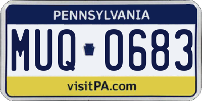PA license plate MUQ0683