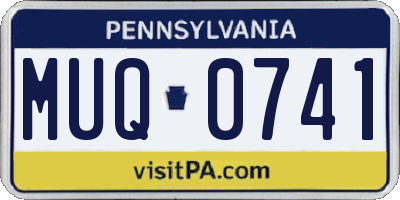 PA license plate MUQ0741