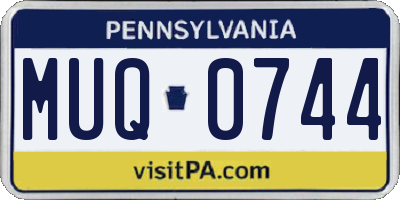 PA license plate MUQ0744