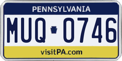 PA license plate MUQ0746