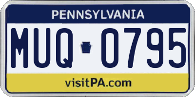 PA license plate MUQ0795