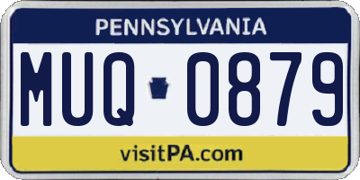 PA license plate MUQ0879