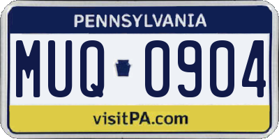 PA license plate MUQ0904